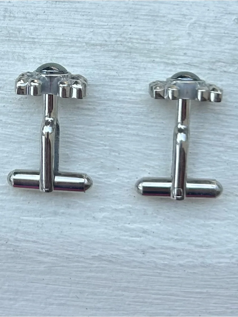 NWOT Silver & Hematite Cufflinks